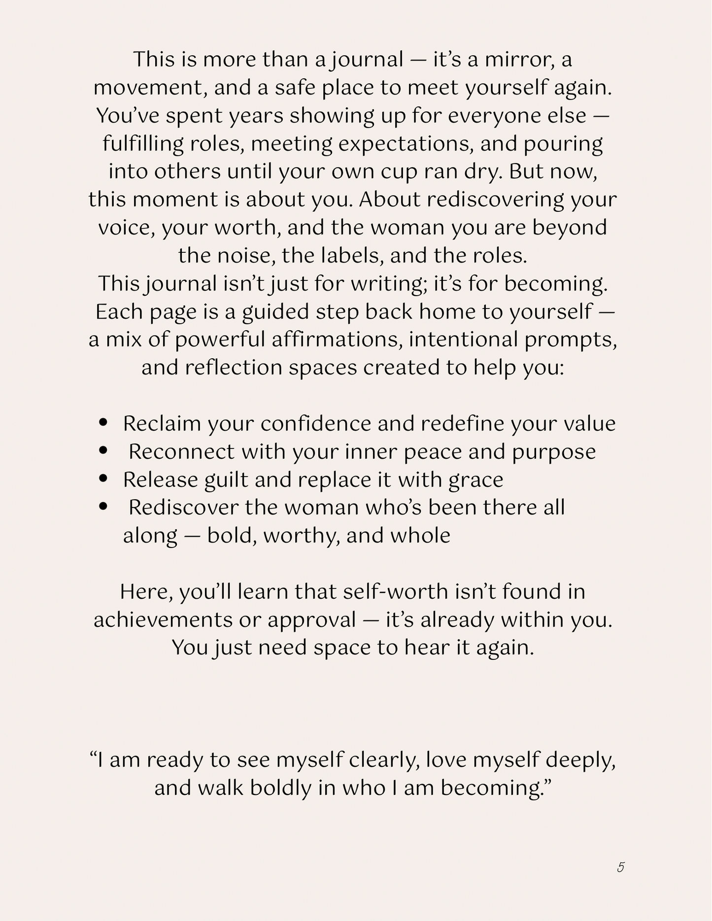 The Bold Self-Worth Journal Paperback Perfect Bound (Glossy Cover)